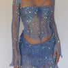 Distressed Knitted Sequin Three Piece Set - Festigal