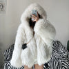 Faux Fur Hooded Coat - Festigal