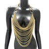 Draped Chain Halter Neck Top