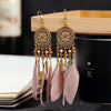 Boho Long Feather Earrings - Festigal