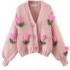 3D Tulip Knitted Cardigan - Festigal