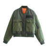 Indie Style Green Bomber Jacket - Festigal