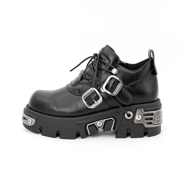 Futuristic Metal Platform Shoes - Festigal