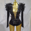 Heavily Embellished Star Bodysuit
