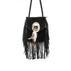 Fringe and Feather Tasselled Shoulder Bag - Festigal