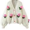 3D Tulip Knitted Cardigan - Festigal