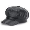Faux Leather Adjustable Beret Cap - Festigal
