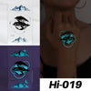 Blue Luminous Tattoo Stickers - Festigal