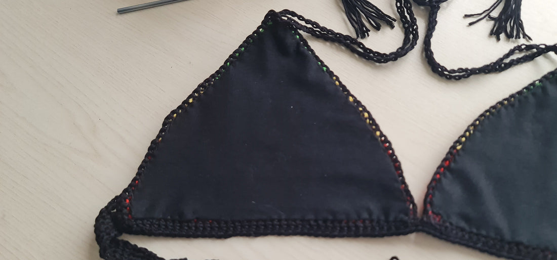 Jamaica Colours Crochet Festival Bralet - Handmade Rasta Halter Top