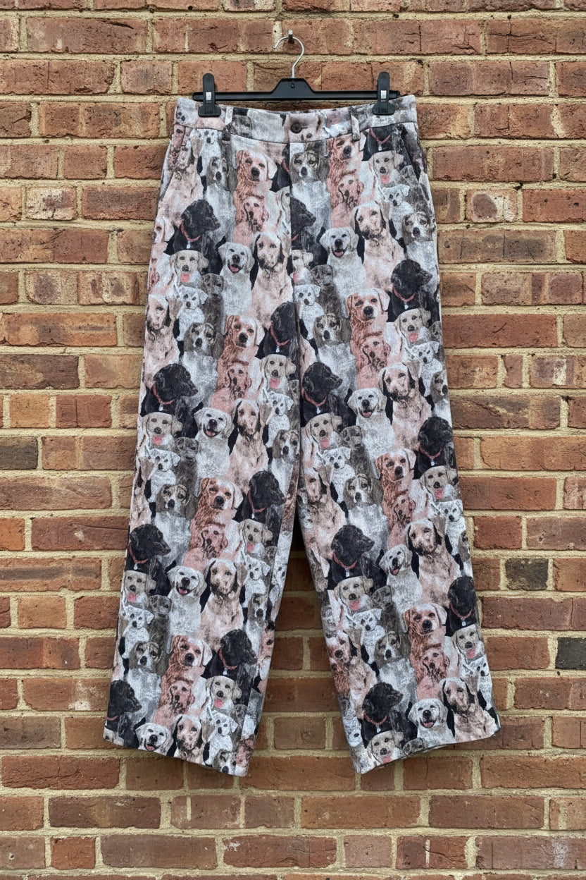 Label Rail X Jay Beech Jacquard Wide Leg Dog Trousers