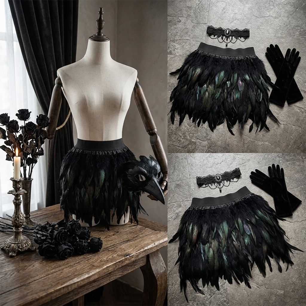 Feather High Waist Skirt🪶✨