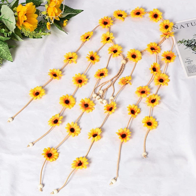 Daisy Flower Garland Festival Crown Tiara - Festigal