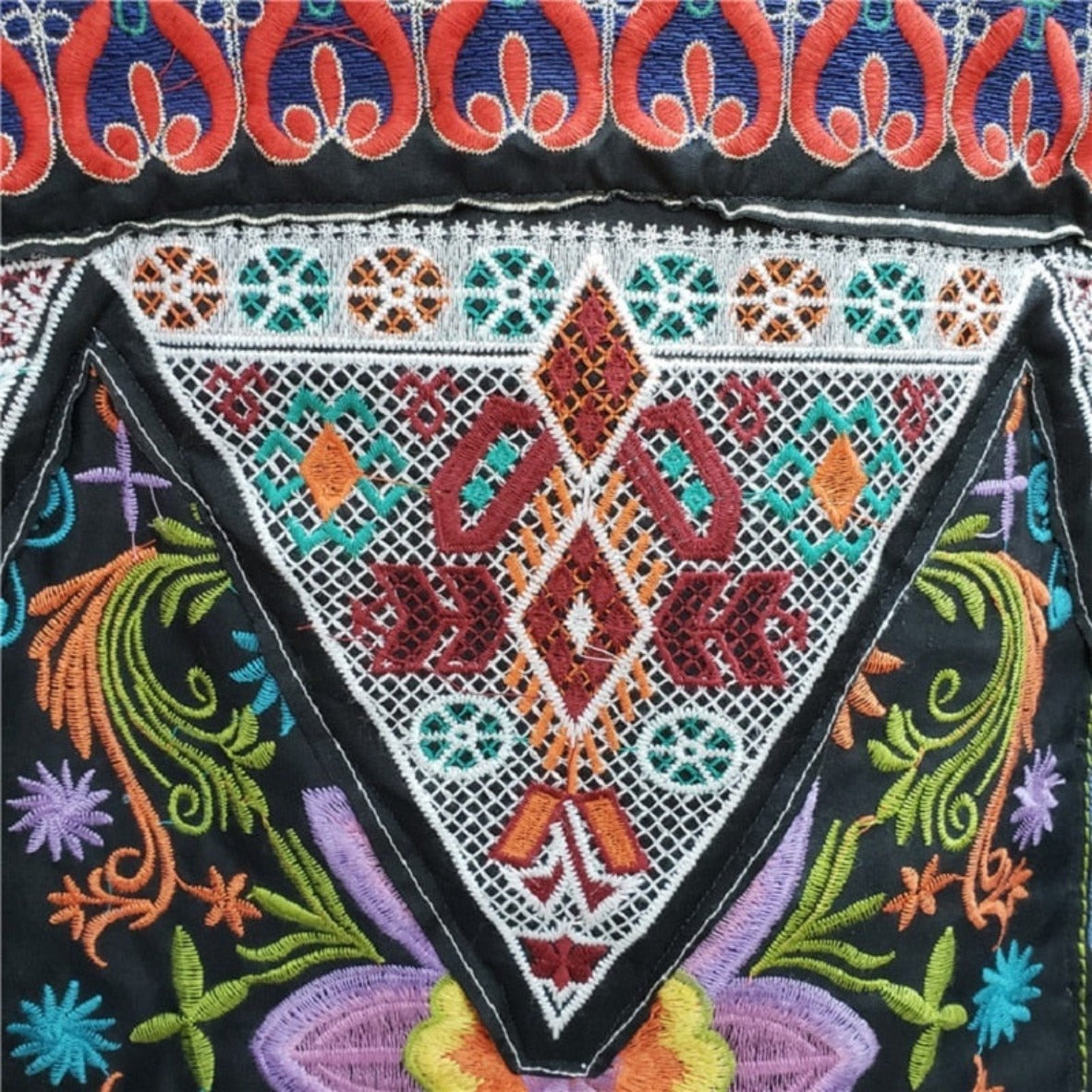 Embroided Oversized Light Blue Denim Jacket - Festigal