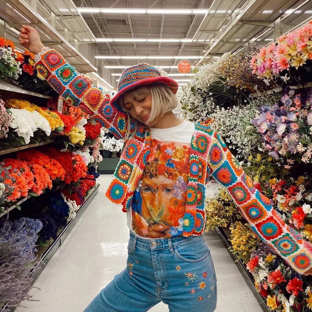 Sunburst Boho Coloured Hand Crochet Cardigan - Festigal