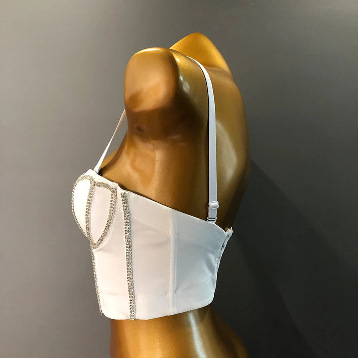 Diamante Embellished Corset Bustier - Festigal