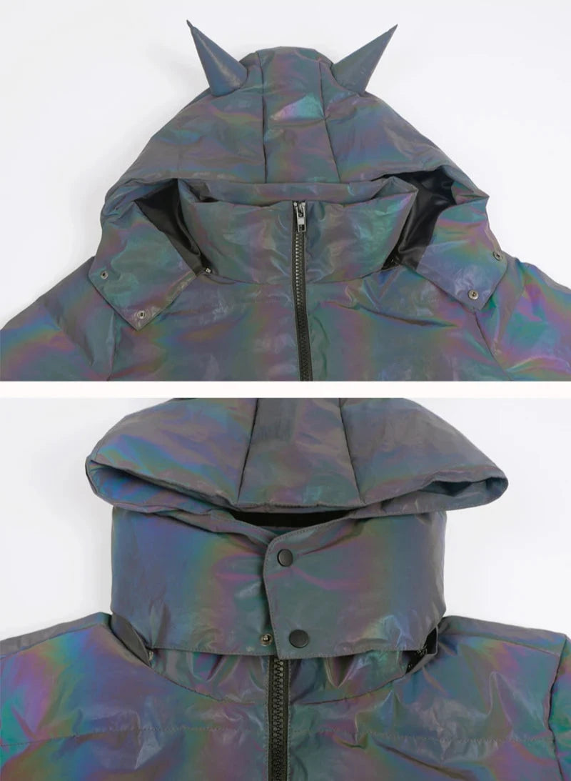 Reflective Devil Puffer Jacket - Festigal