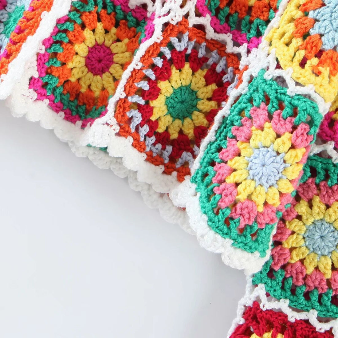 Sunburst Boho Coloured Hand Crochet Cardigan - Festigal