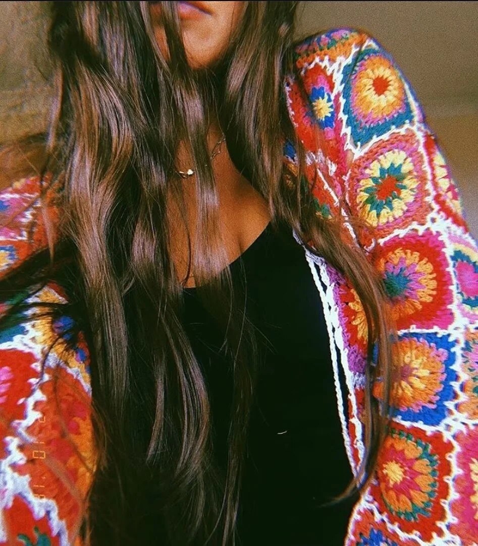 Sunburst Boho Coloured Hand Crochet Cardigan - Festigal