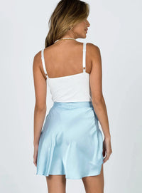 Satin Wrap Mini Skirt - Festigal
