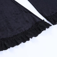 Goth Lace Velvet Flares - Festigal