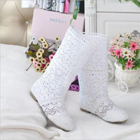 Crochet Mid-Calf Knitted Boots