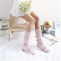 Crochet Mid-Calf Knitted Boots