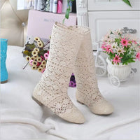 Crochet Mid-Calf Knitted Boots