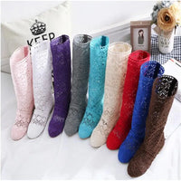 Crochet Mid-Calf Knitted Boots
