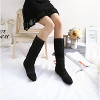 Crochet Mid-Calf Knitted Boots