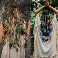 Long Length Feather Festival Headband - Festigal