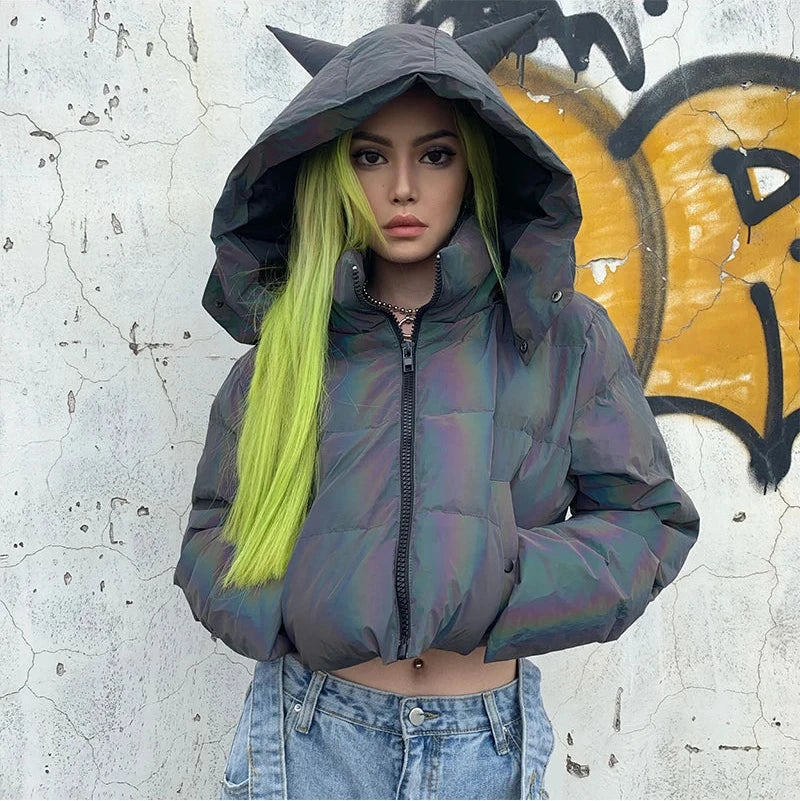 Reflective Devil Puffer Jacket - Festigal