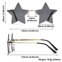Rimless Star Shape Sunglasses - Festigal