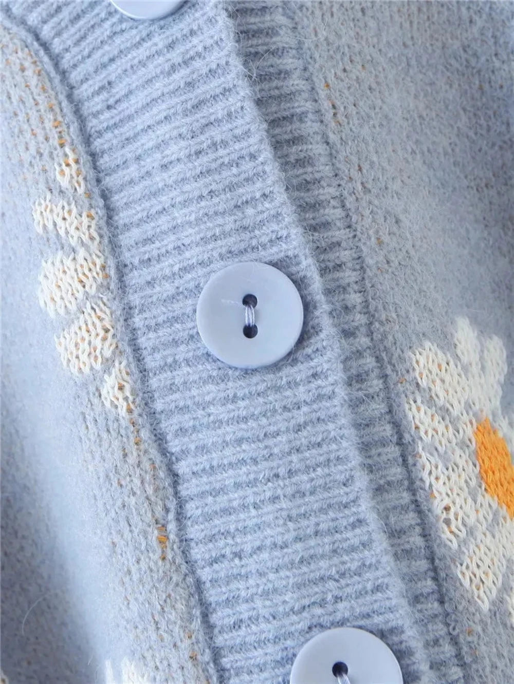 Little Daisy V-Neck Oversize Cardigan - Festigal