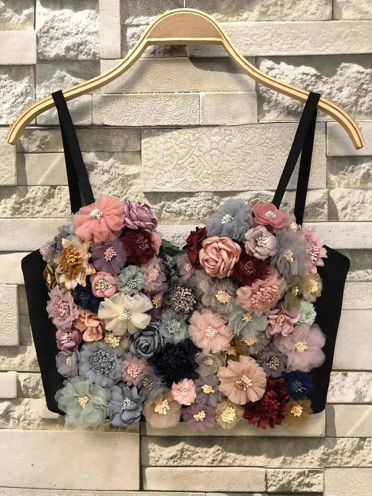 3D Floral Corset Top - Festigal