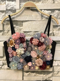 3D Floral Corset Top - Festigal