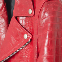 Men's Faux Crocodile Leather Jacket - Festigal