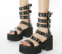 Punk Gladiator Platform Sandals - Festigal