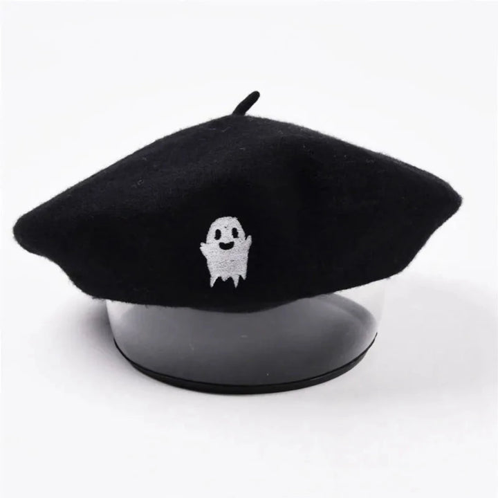 Embroidered Ghost Beret - Festigal