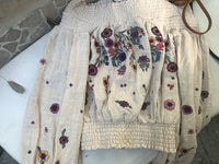 Boho Lantern Sleeved Embroidered Blouse - Festigal