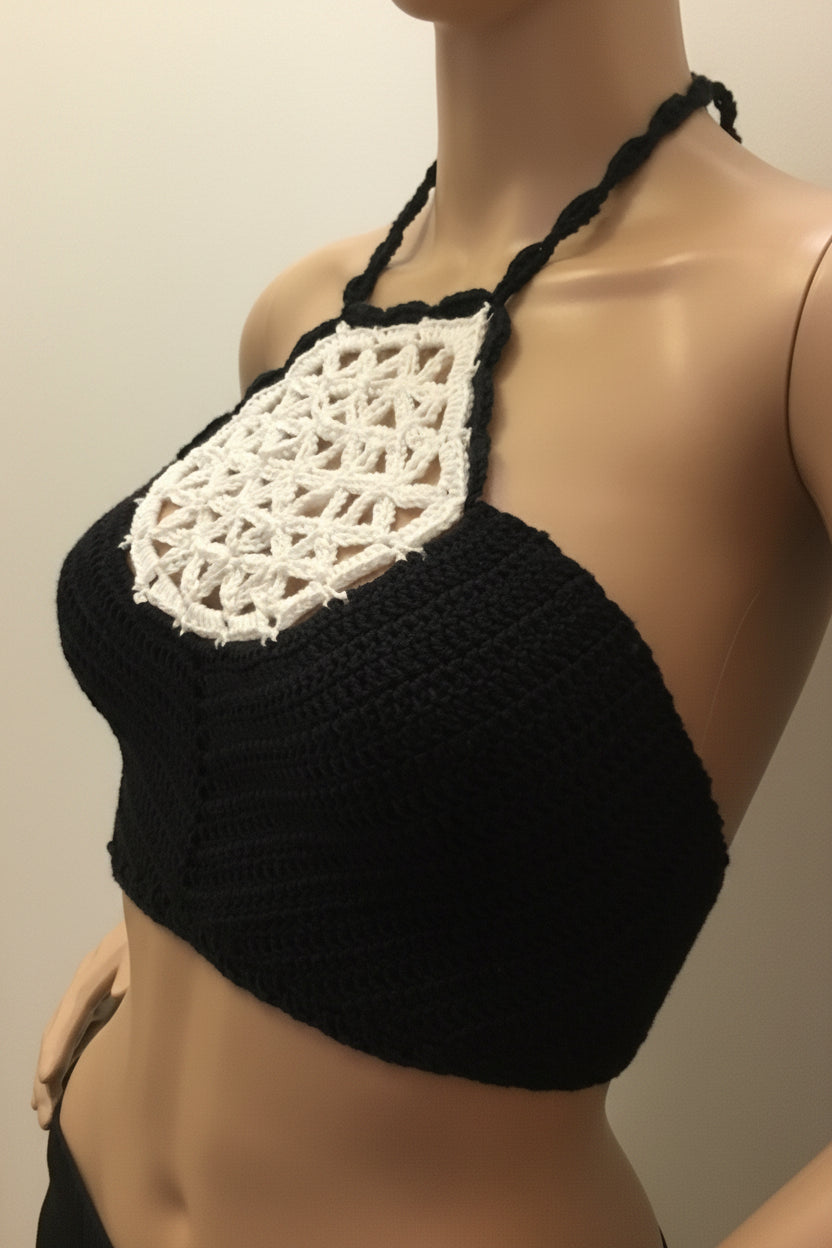 Gehäkeltes Festival Neckholder-Top