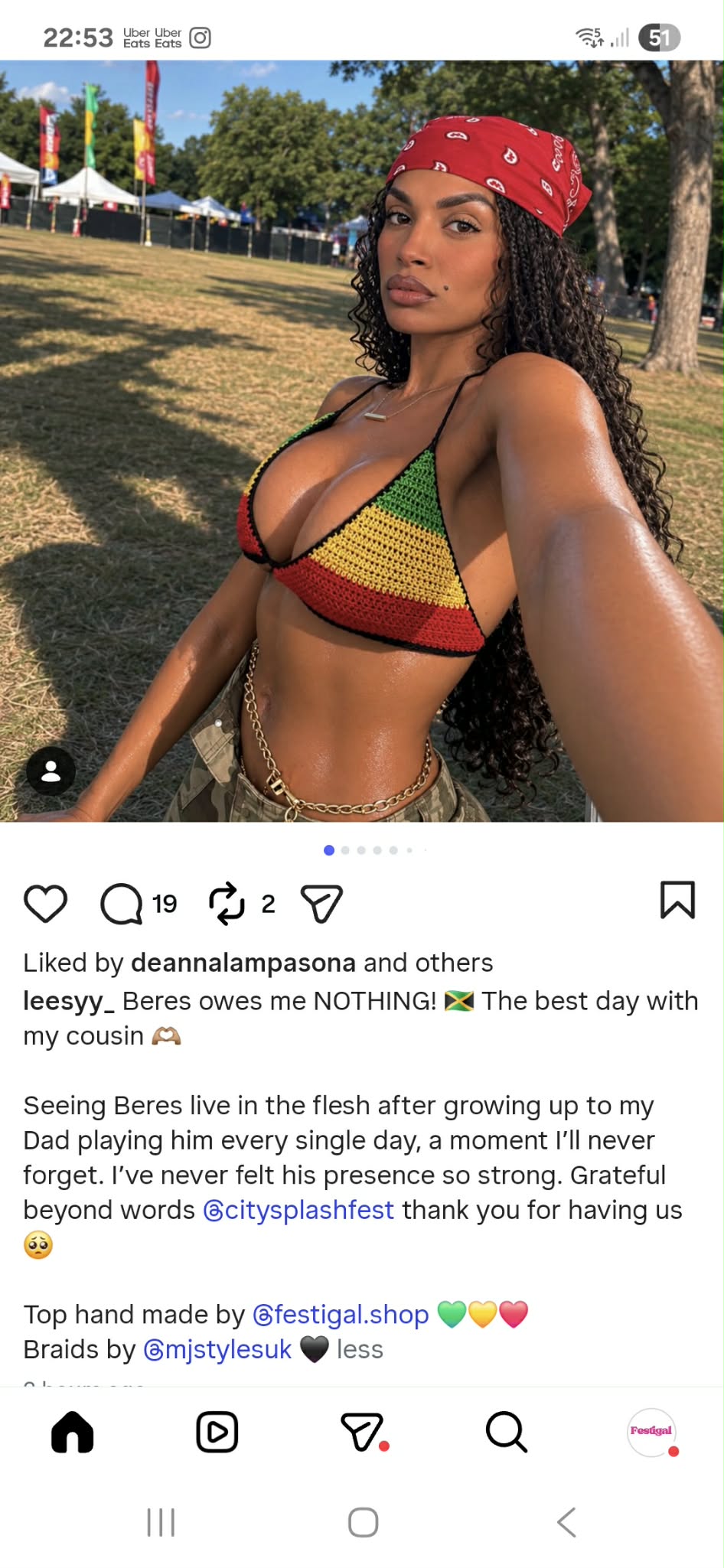 Jamaica Colours Crochet Festival Bralet - Handmade Rasta Halter Top