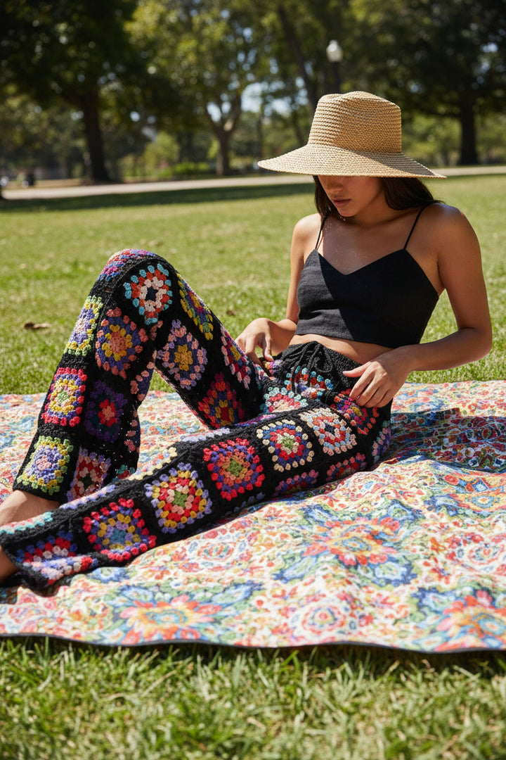 Granny Square Crochet Pants