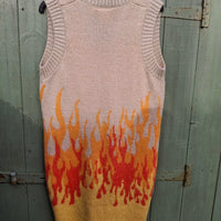 The Ragged Priest flame knit dress. Size XS. - Festigal