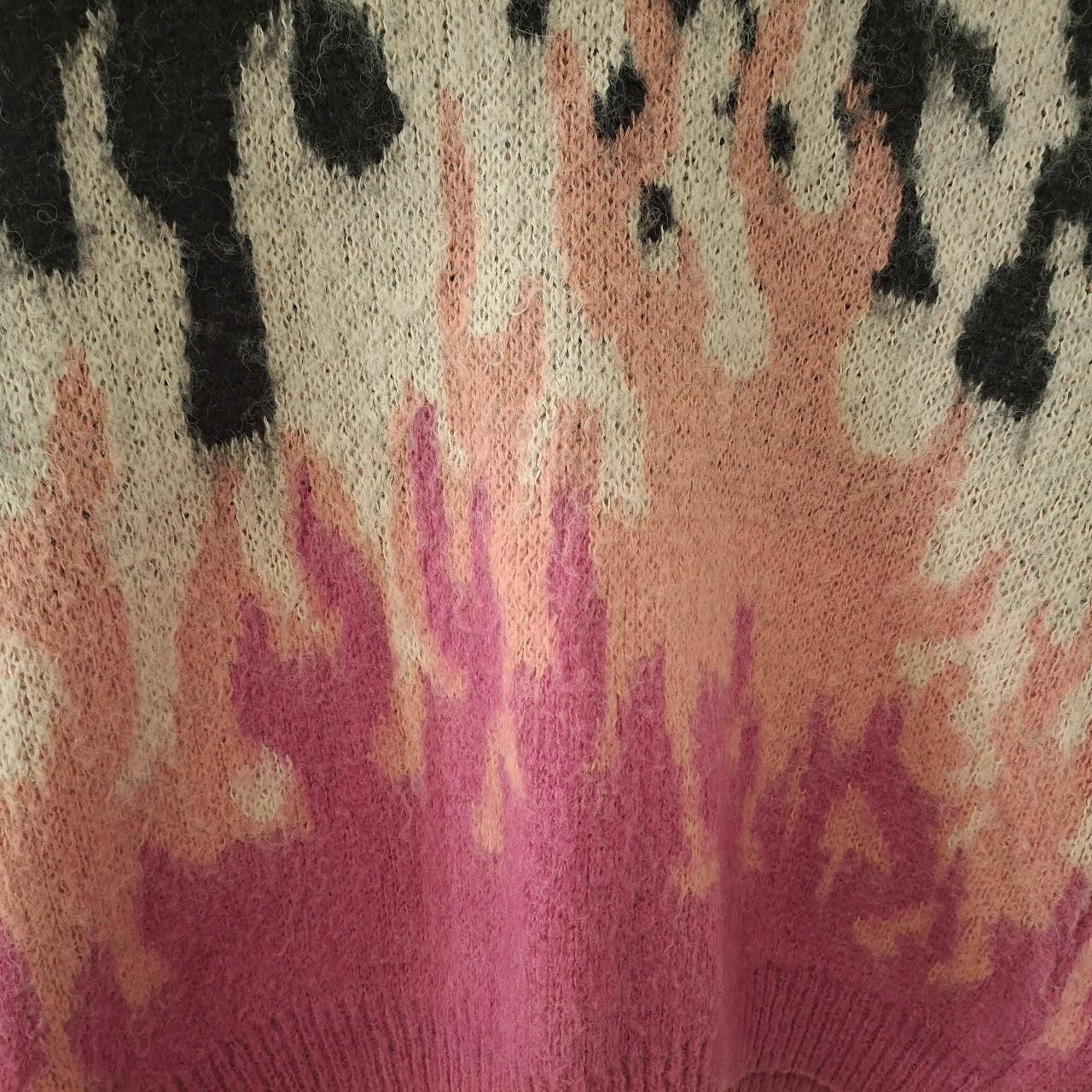Pink and Black Flame Sweater from Ciao Milano. Size M UK 10. - Festigal