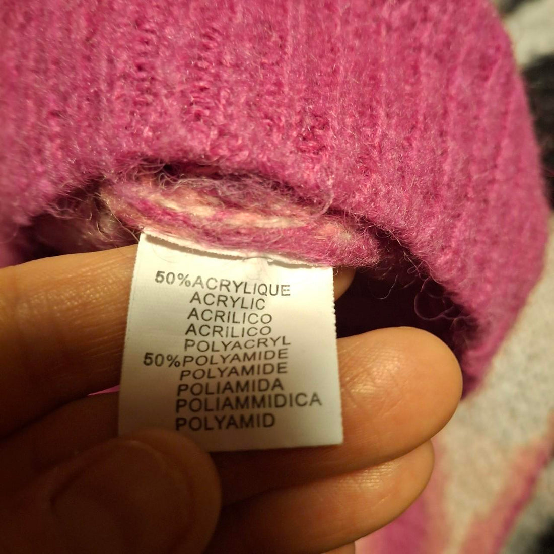 Pink and Black Flame Sweater from Ciao Milano. Size M UK 10. - Festigal