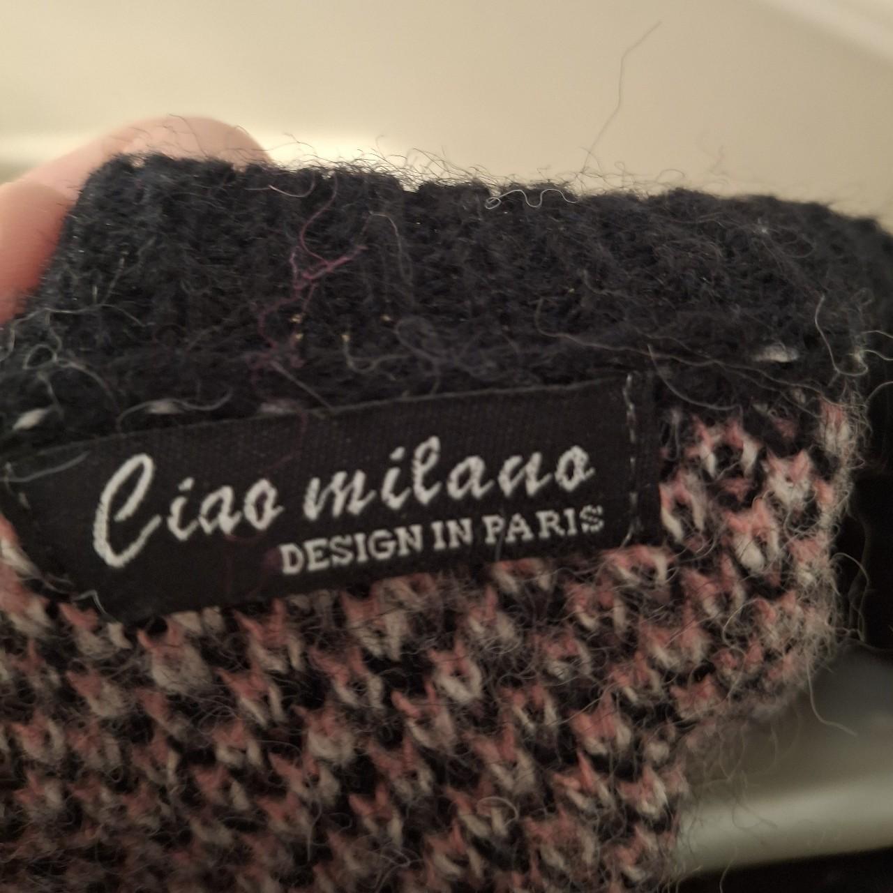 Pink and Black Flame Sweater from Ciao Milano. Size M UK 10. - Festigal