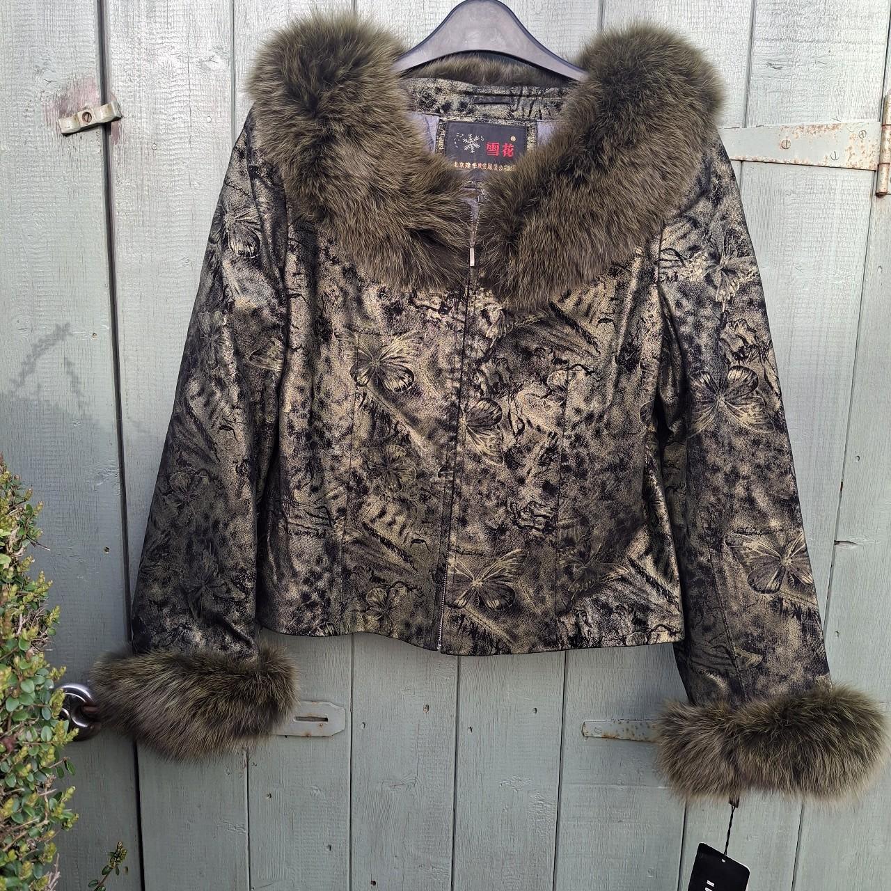 One Of A Kind Butterfly Real Leather Jacket. BNWT - Festigal