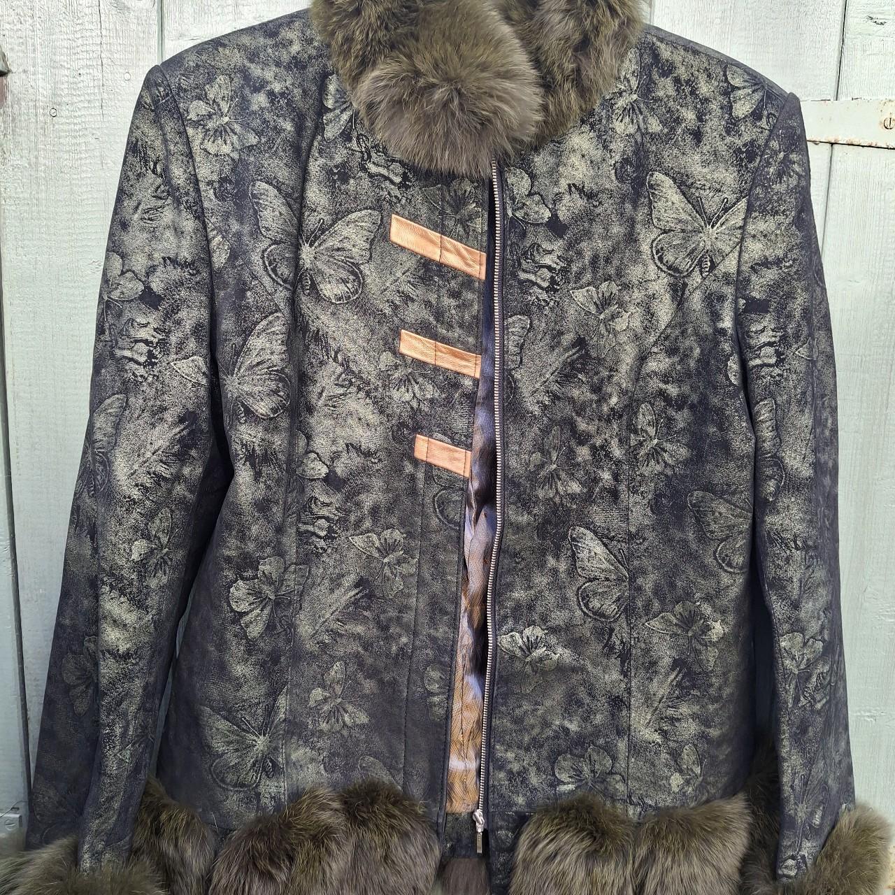 One of a kind Butterfly Real Leather Jacket. BNWT - Festigal