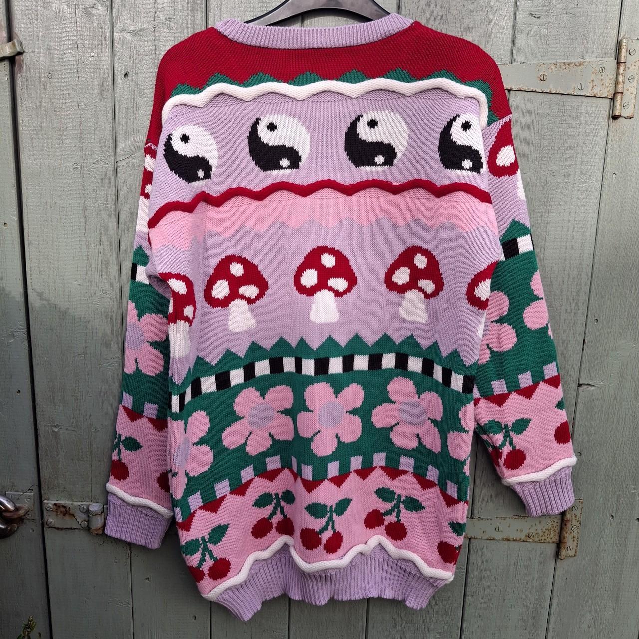 BNWOT Daisy Street Ying and Yang Cherry Blossom Flower Mushroom Jumper. Size UK 6. - Festigal