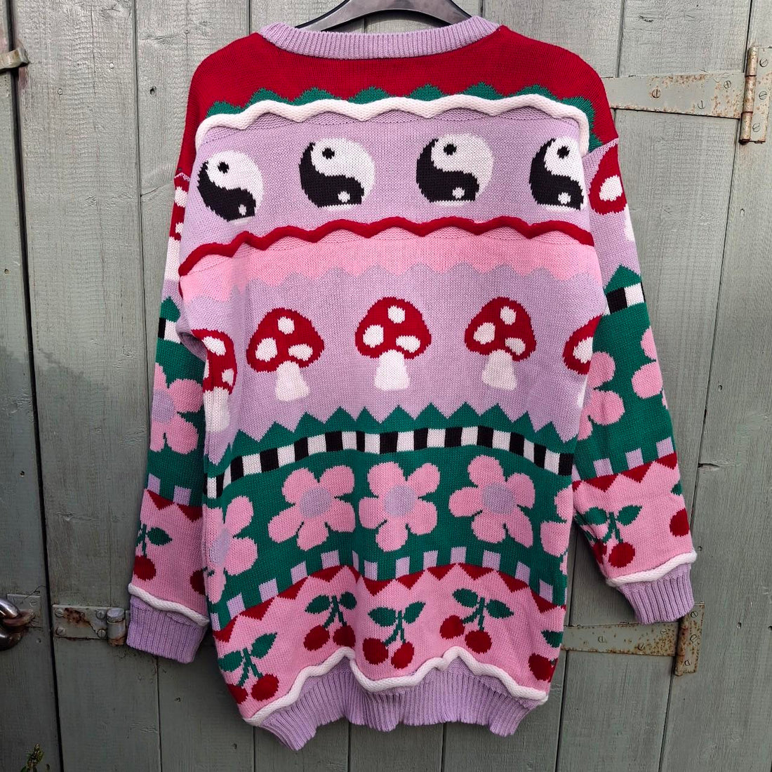 BNWOT Daisy Street Ying and Yang Cherry Blossom Flower Mushroom Jumper. Size UK 6. - Festigal